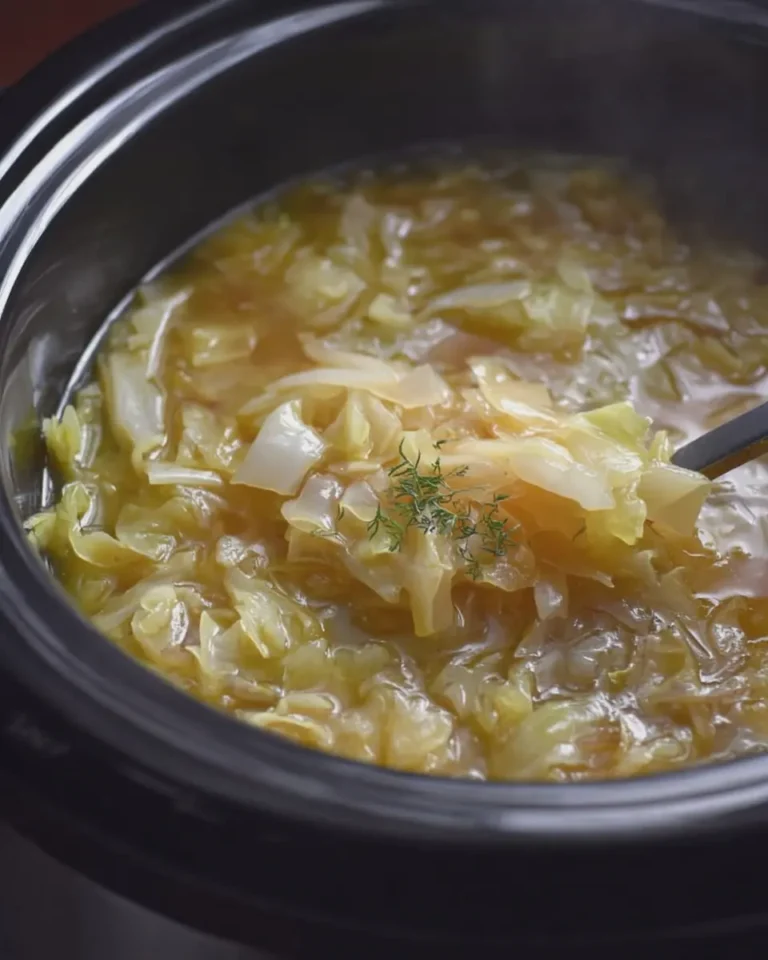 Slow Cooker 4 Ingredient Cabbage and Onion Soup