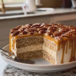 Caramel Pecan Cream Cake