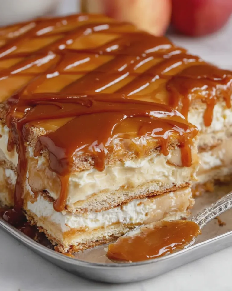 Irresistible Caramel Apple Eclair Dream Cake