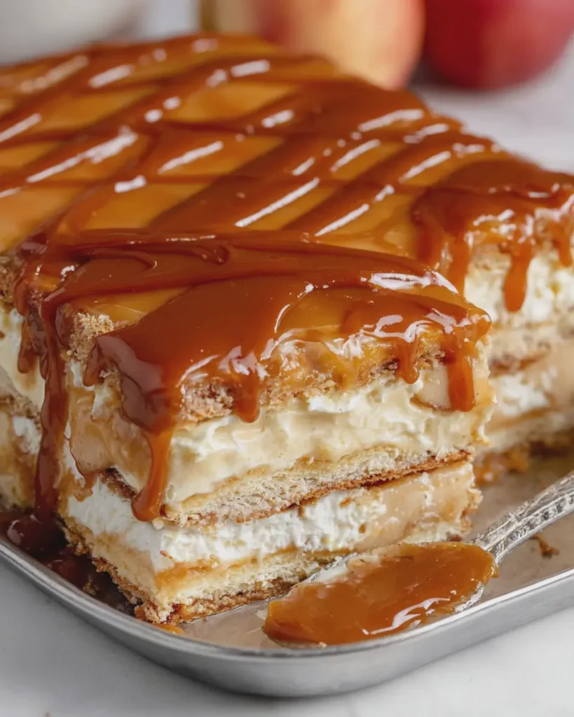 Irresistible Caramel Apple Eclair Dream Cake