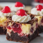 Creamy Cherry Cheesecake Brownie Bars