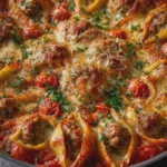 Creamy Tomato Meatball Stuffed Shells