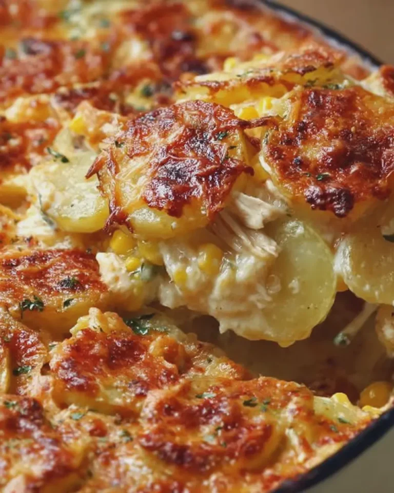 Chicken Sweetcorn and Potato Gratin