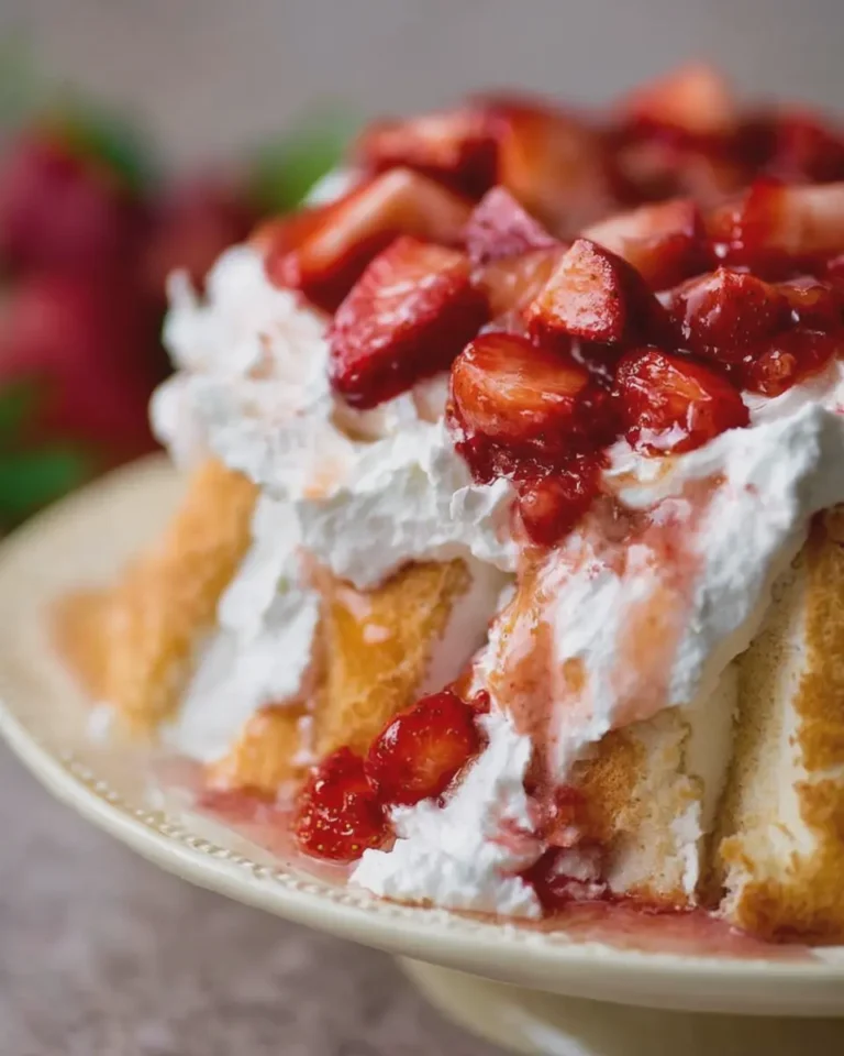 Strawberry Angel Food Cake Delight