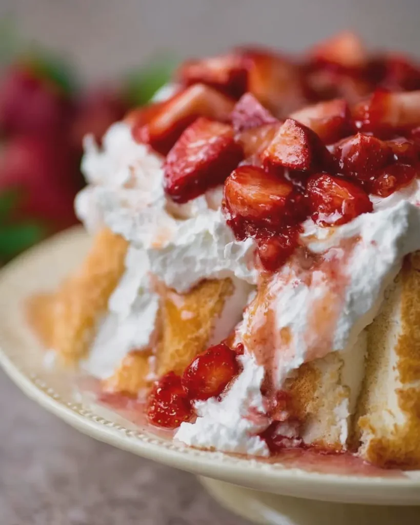 Strawberry Angel Food Cake Delight
