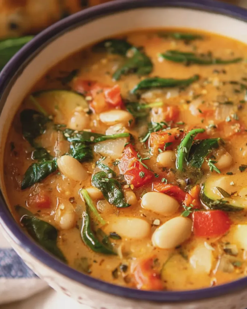 Hearty Tuscan White Bean Soup Creamy Mediterranean Comfort Bowl