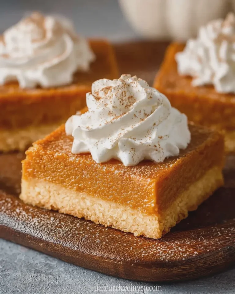 Pumpkin Pie Bars with Shortbread Crust