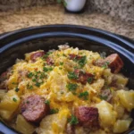Sela Crockpot Cheesy Potatoes and Beef Kielbasa