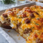 Easy Sausage Biscuits and Gravy Breakfast Casserole