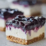 No Bake Blueberry Cheesecake Bars