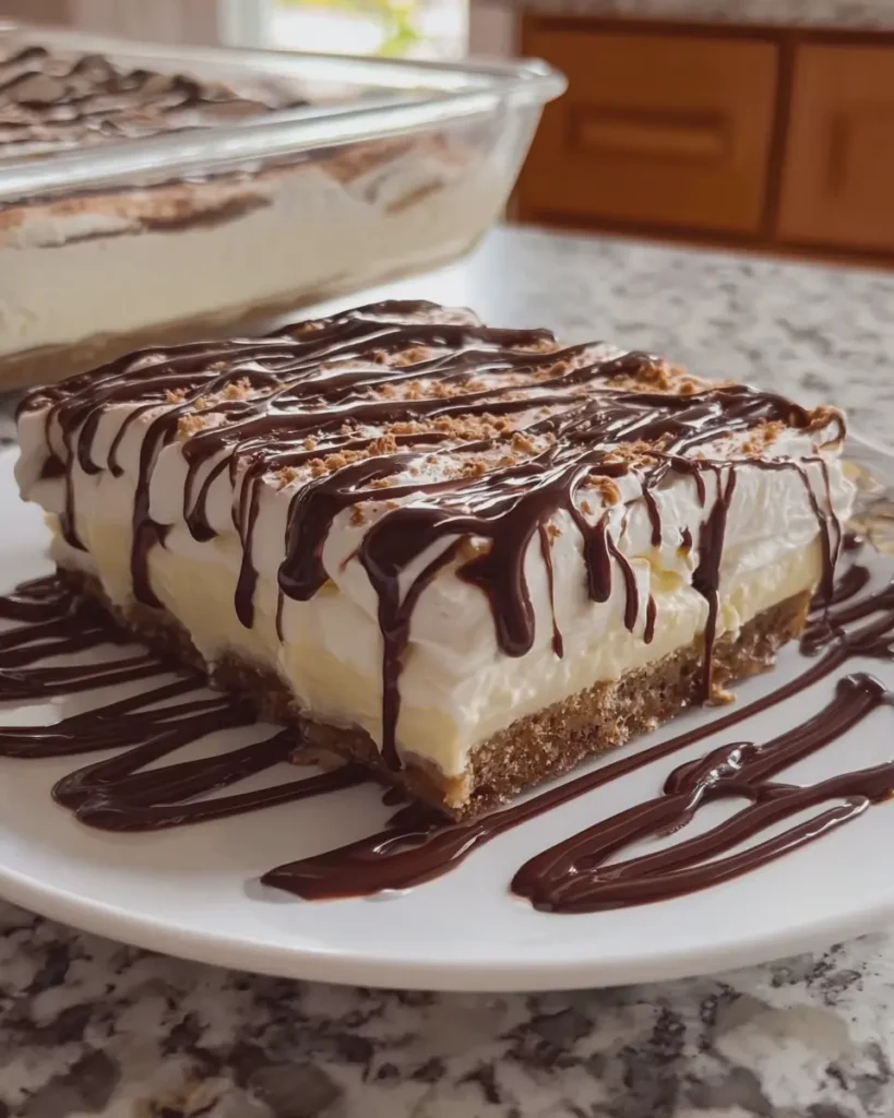 Creamy Chocolate Drizzle Dessert