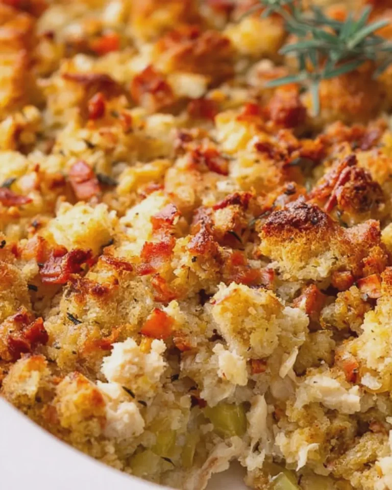 Golden Chicken and Savory Stuffing Casserole