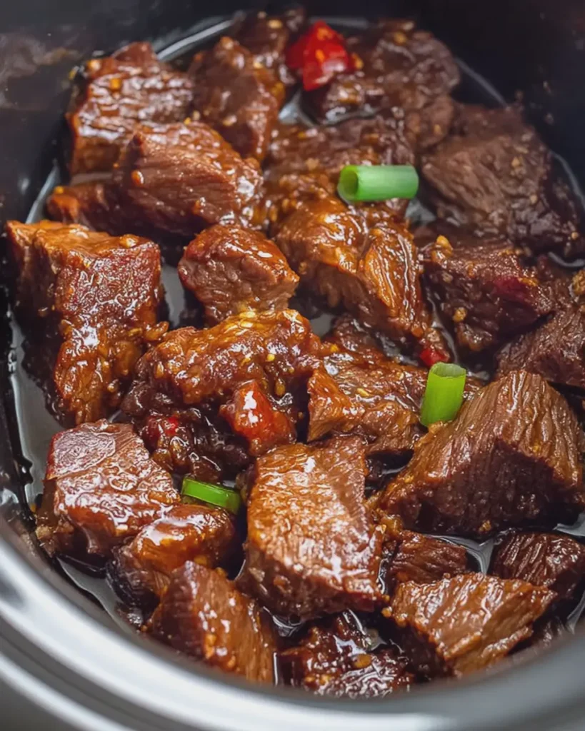 Slow Cooker Garlic Glazed Beef