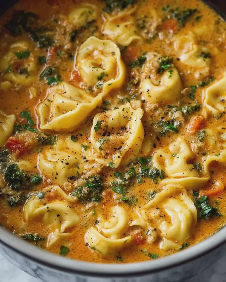 Slow Cooker Broccoli Cheddar Tortellini Soup