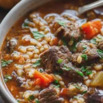 Crockpot Beef Barley Soup