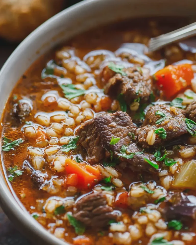 Crockpot Beef Barley Soup