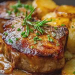 Slow Cooker 4 Ingredient Beef Chops and Scalloped Potatoes