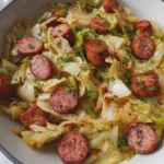 Fried Cabbage with Smoked Sausage