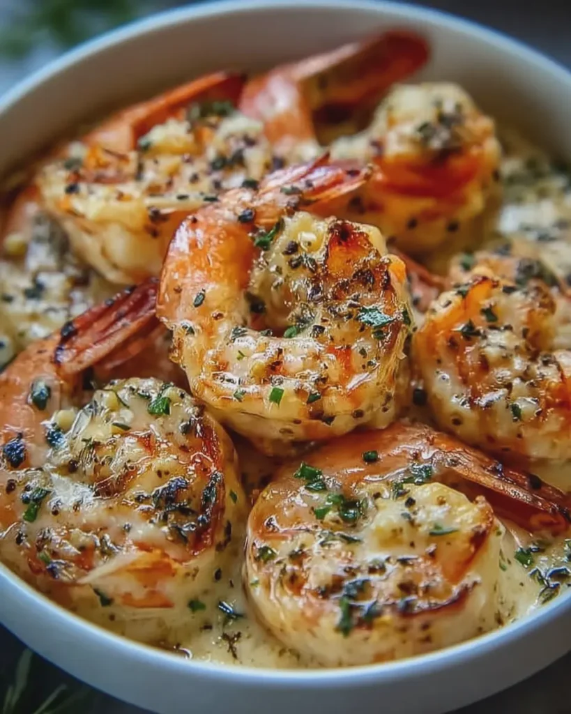 Loaded Cheesy Garlic Butter Shrimp