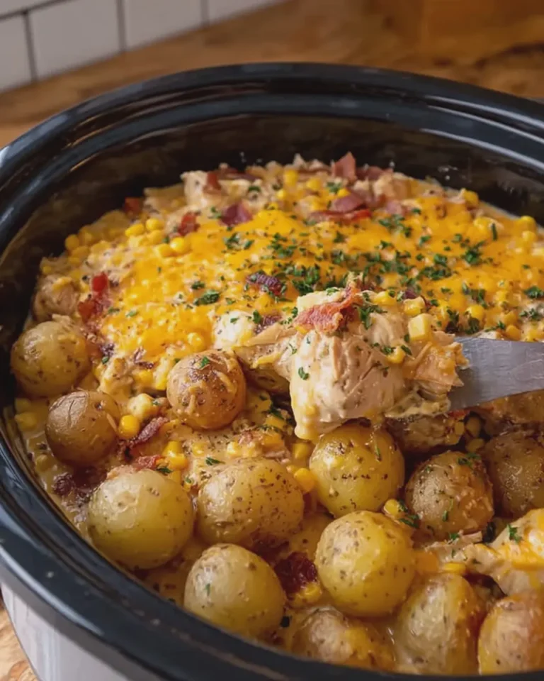 Sela Crockpot Creamy Cheddar Chicken Corn and Baby Potatoes