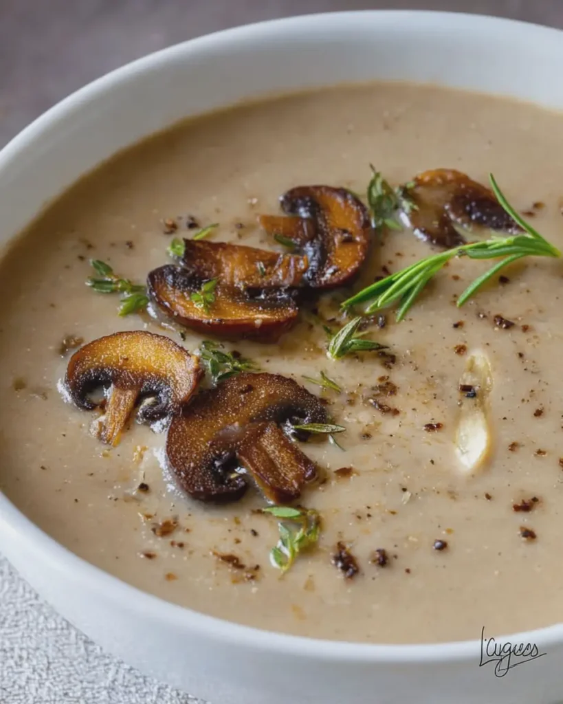 Creamy Garlic Mushroom Soup