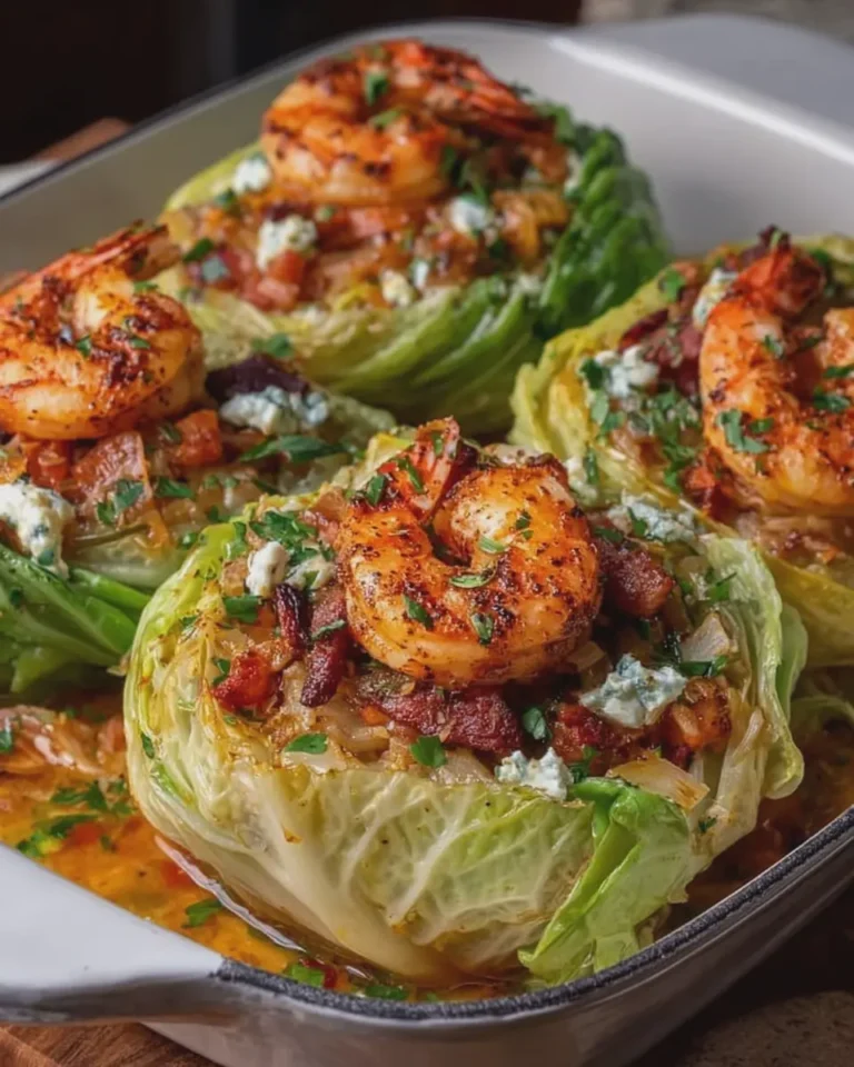Cajun Shrimp Stuffed Cabbage Cups