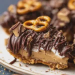 No-Bake Peanut Butter Chocolate Pretzel