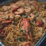 Seafood Pasta with Crawfish Crab and Shrimp