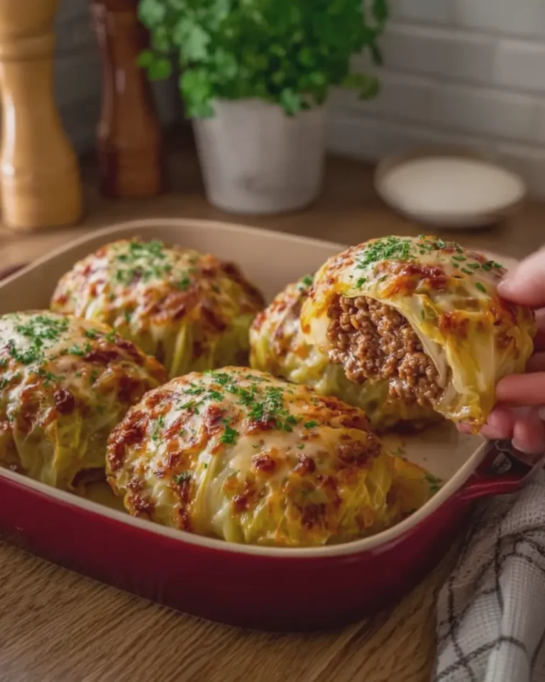 Best Cheesy Ground Beef Stuffed Cabbage