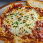 Creamy Cheesy Crockpot Beef Lasagna Pasta