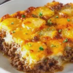 Cheesy Ground Beef and Potato Casserole