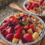 Cheesecake Fruit Salad In Tin Foil Tray