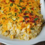 Creamy Cheddar Chicken and Rice Bake