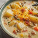 Cheesy Hamburger Potato Soup