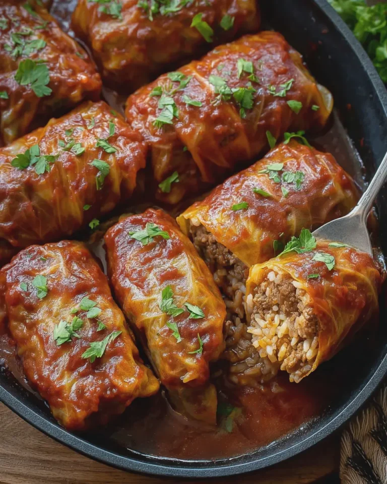 OLD FASHIONED BEEF AND RICE CABBAGE ROLLS