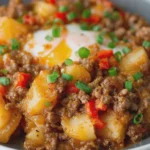 Cheesy Ground Beef and Potato Hash