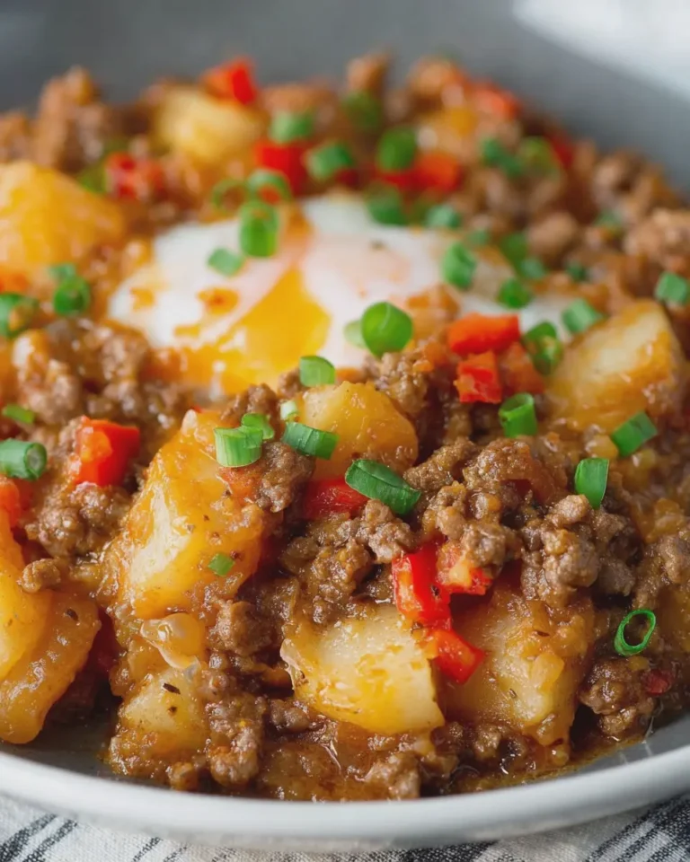 Cheesy Ground Beef and Potato Hash