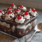 Hot Fudge Chocolate Brownie Sundae Casserole