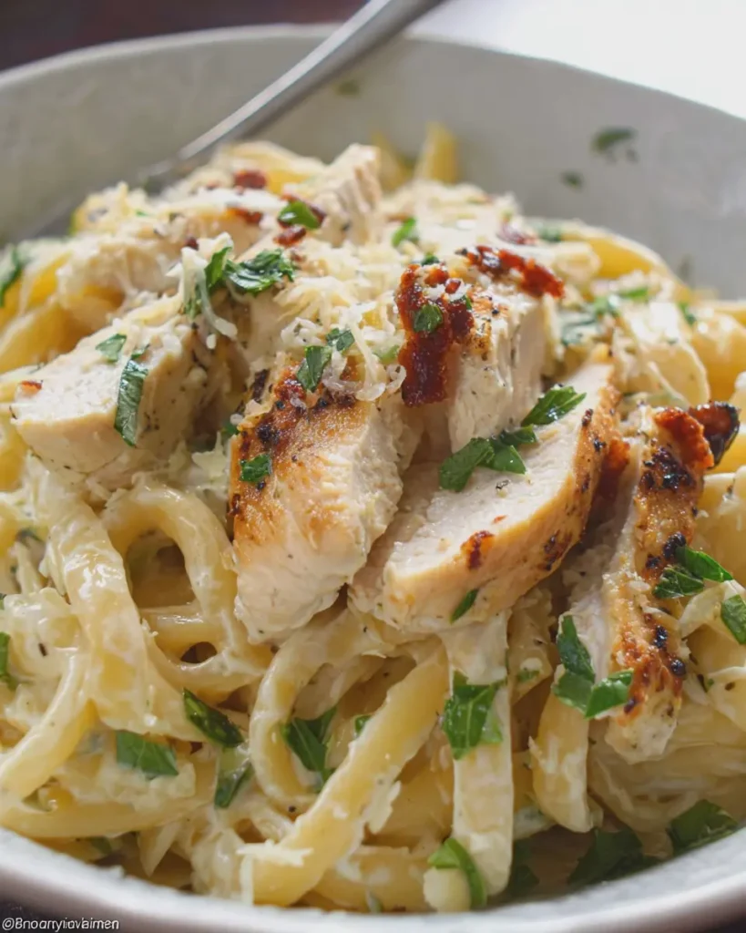 Chicken Alfredo pasta