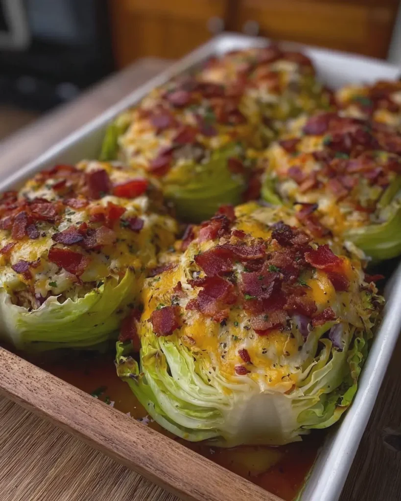 Sela Cabbage Boats with Cheese and Turkey Bacon