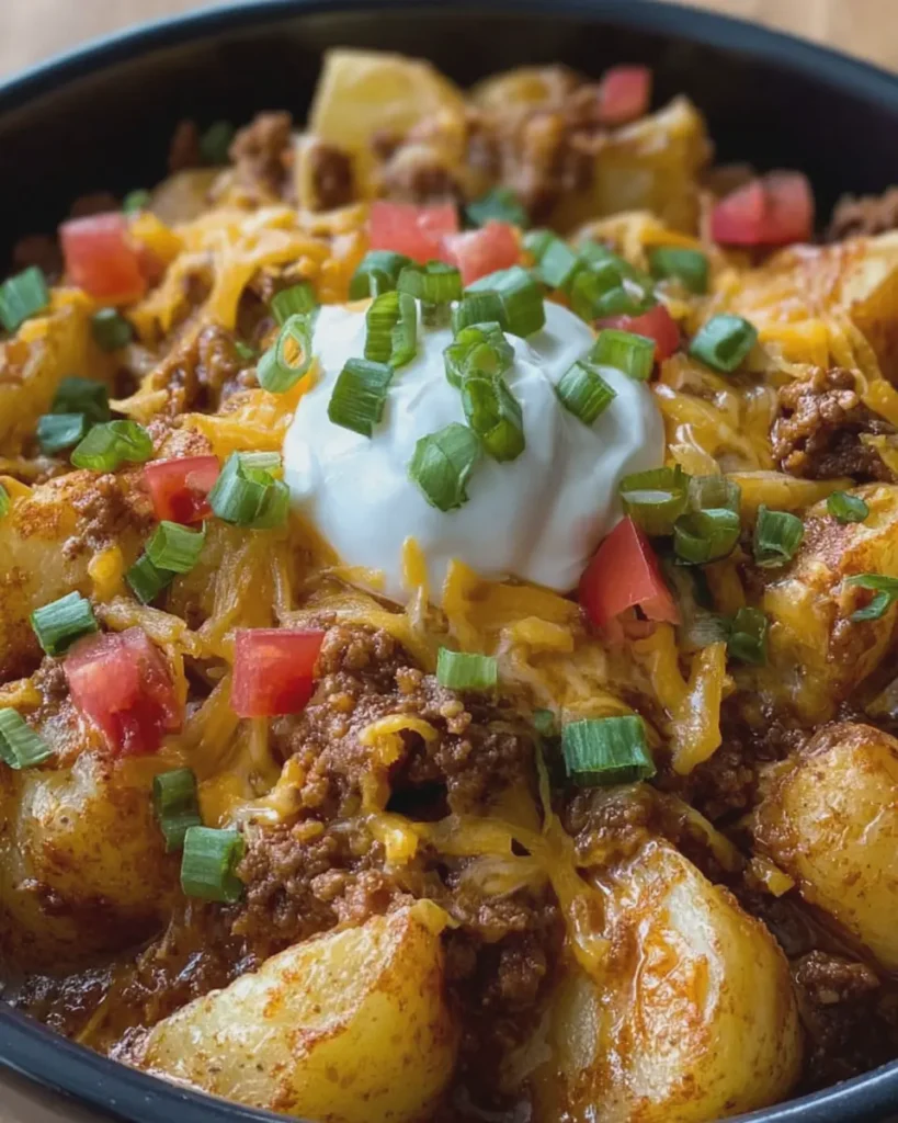 Crockpot Taco Potatoes