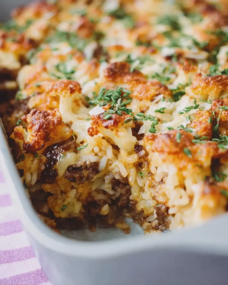 Sela Cauliflower Casserole with Minced Meat and Rice