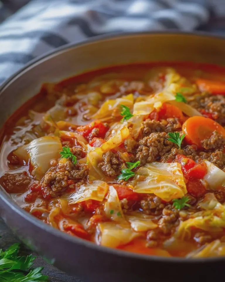 Cabbage Soup with Ground Beef