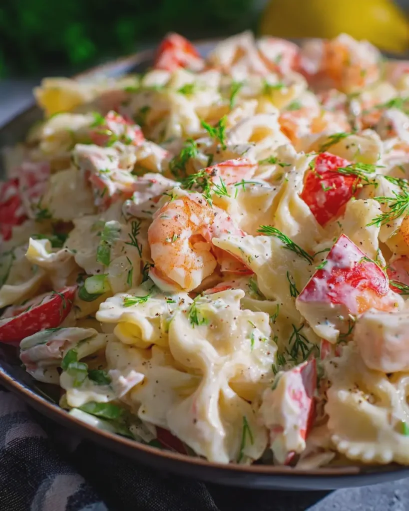 Creamy Crab Pasta Salad Cool and Creamy Seafood Favorite