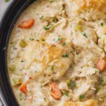 Slow Cooker Creamy Chicken and Biscuits