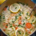Lemon Chicken and Rice Soup