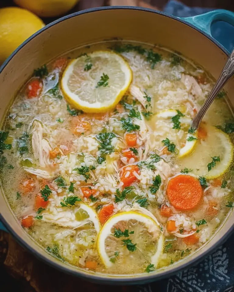 Lemon Chicken and Rice Soup