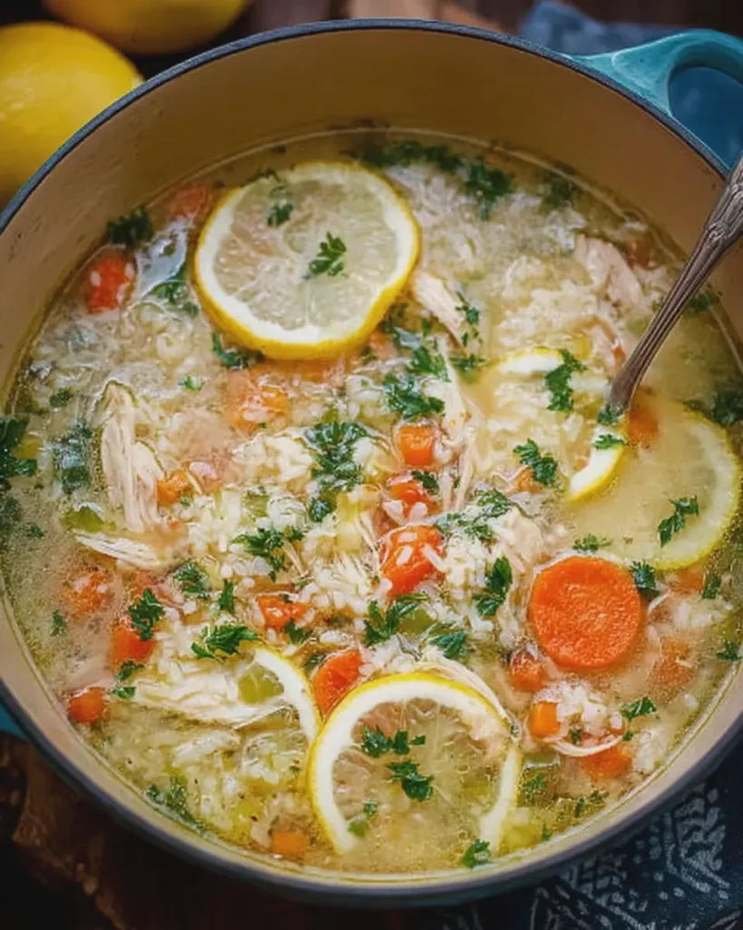 Lemon Chicken and Rice Soup