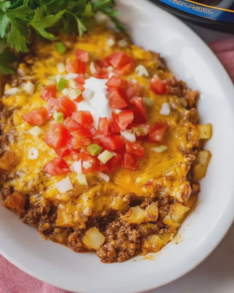 Crockpot Creamy Taco Potato Casserole