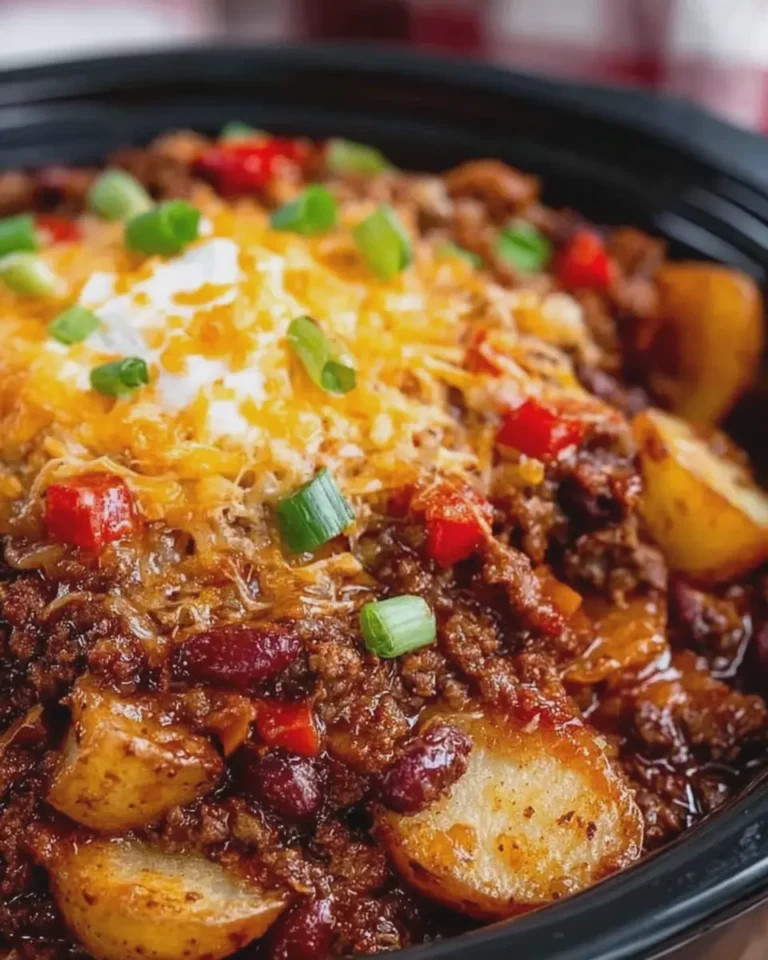 Slow Cooker Chili Potato Casserole